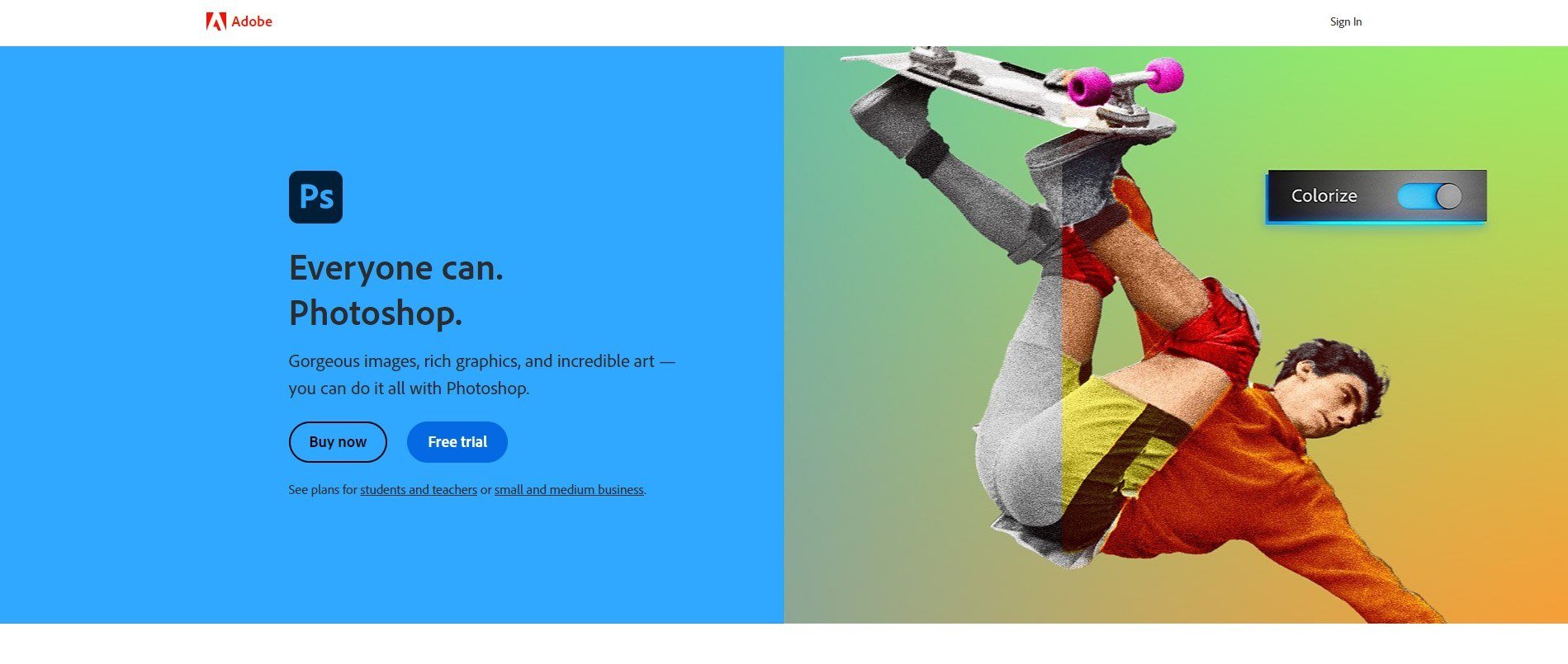 adobe photoshop home page