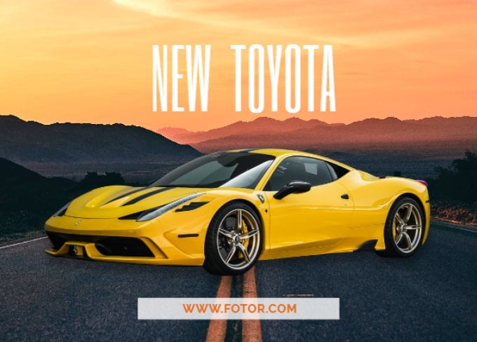 Şeffaf arka planla muhteşem araba reklamları tasarlayın